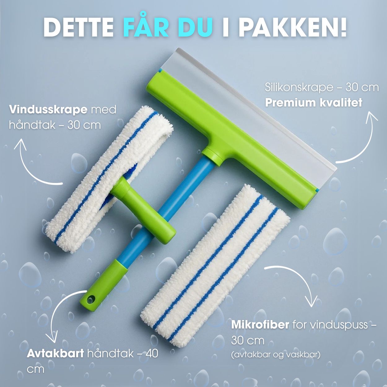 Swindo OneSwipe Kit - Vinduspuss uten striper