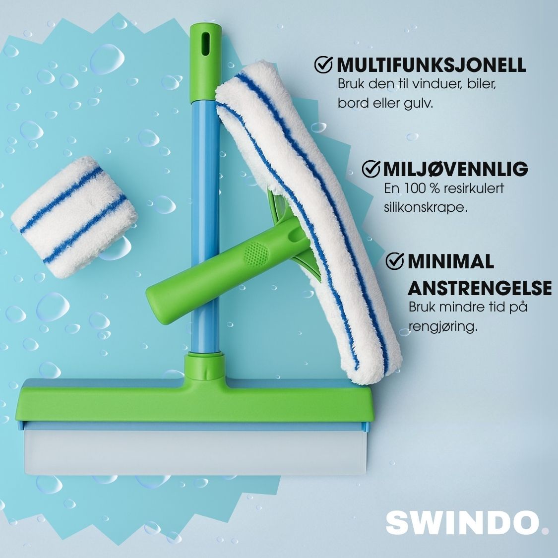 Swindo OneSwipe Kit - Vinduspuss uten striper